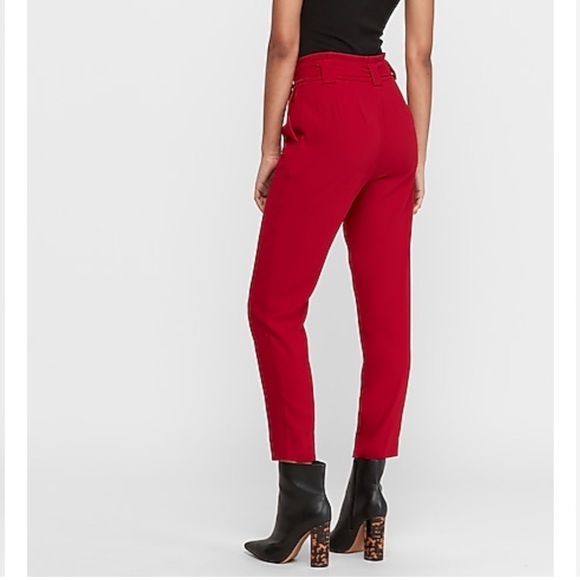 High Waisted Paperbag Ankle Pant NWT (Express) - Picture 2 of 7